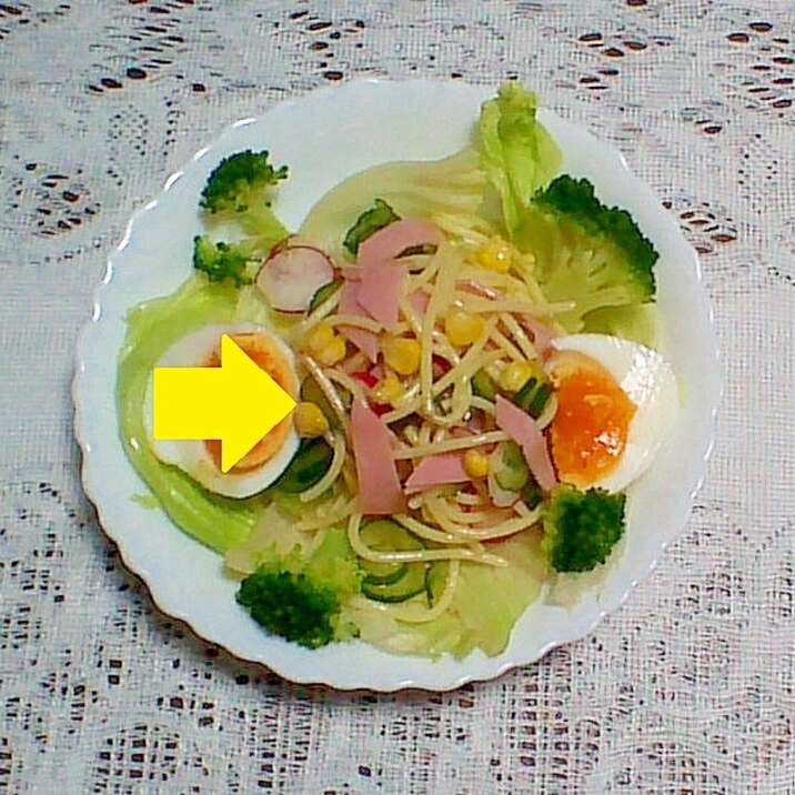 とうもろこしのパスタサラダ